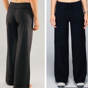 Black Lululemon Still pants wide leg